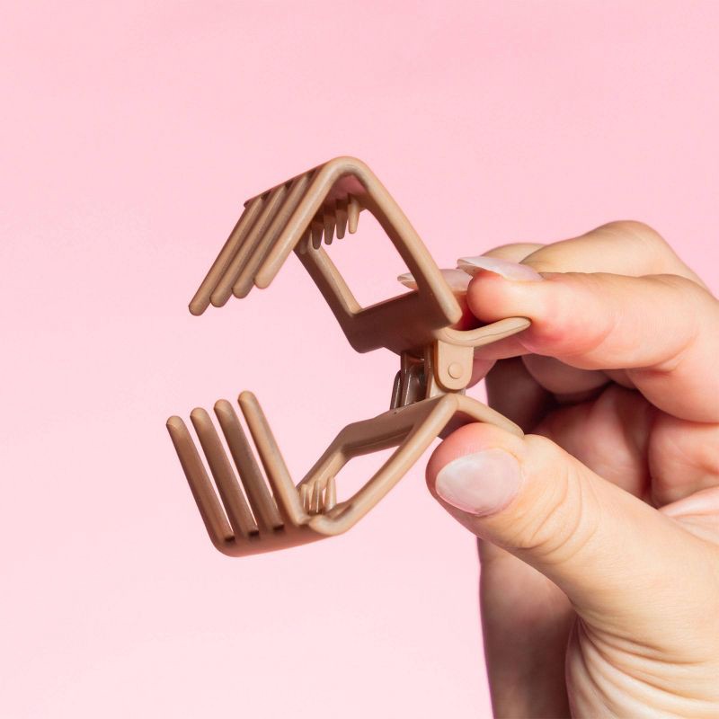 slide 2 of 8, Gimme Beauty Claw Clip - Brown/Cream - 2pc, 2 ct