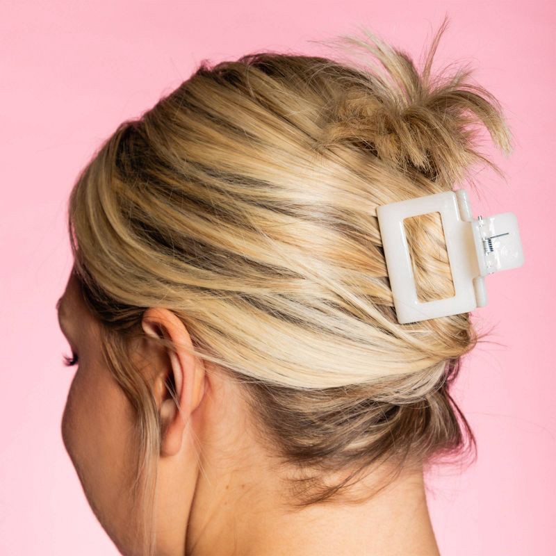 slide 6 of 8, Gimme Beauty Claw Clip - Brown/Cream - 2pc, 2 ct