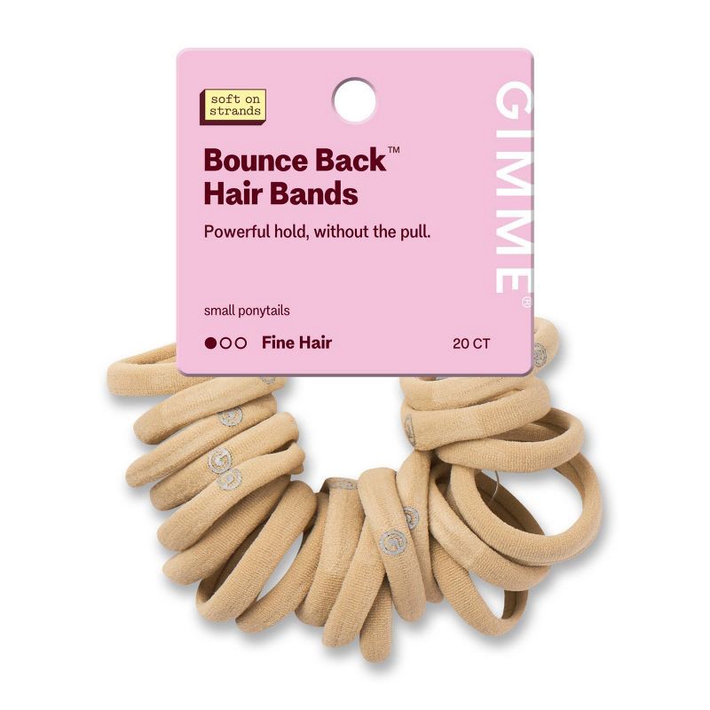slide 1 of 4, Gimme Beauty Bounce Back Small Hair Bands for Fine Hair - Blonde - 20ct, 20 ct