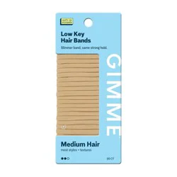 Gimme Beauty Low Key Slim Hair Bands for Medium Hair - Blonde - 20ct: Nylon, Spandex, Securing Hair, Elastic