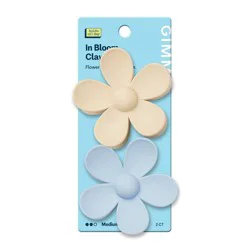 Gimme Beauty In Bloom Claw Clips for Medium Hair - Blue/Cream - 2ct