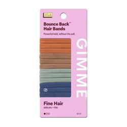 Gimme Beauty Bounce Back Hair Bands for Fine Hair - Assorted Colors - 12ct