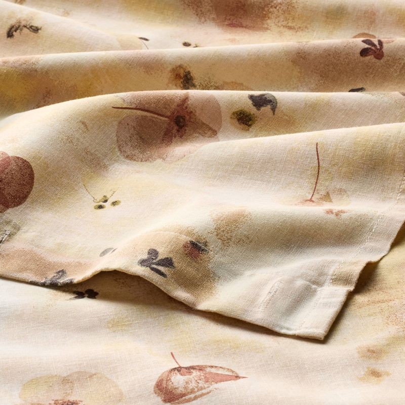 slide 3 of 3, Linen Warm Washed Floral Shower Curtain - Casaluna™, 1 ct