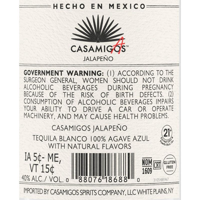 slide 8 of 10, Casamigos Casamigas Jalapeno Tequila - 750ml Bottle, 750 ml