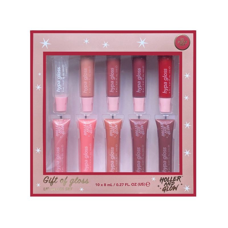 slide 1 of 6, Holler and Glow Juicy Lip Gloss Tube Gift Set - 10ct, 10 ct