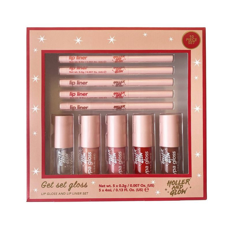 slide 1 of 6, Holler and Glow Lip Liner and Gloss Set Gift Set - 10ct, 10 ct