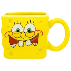 SILVER BUFFALO SB Spongebob Laughing Face Ceramic 3D Sculpted Mug