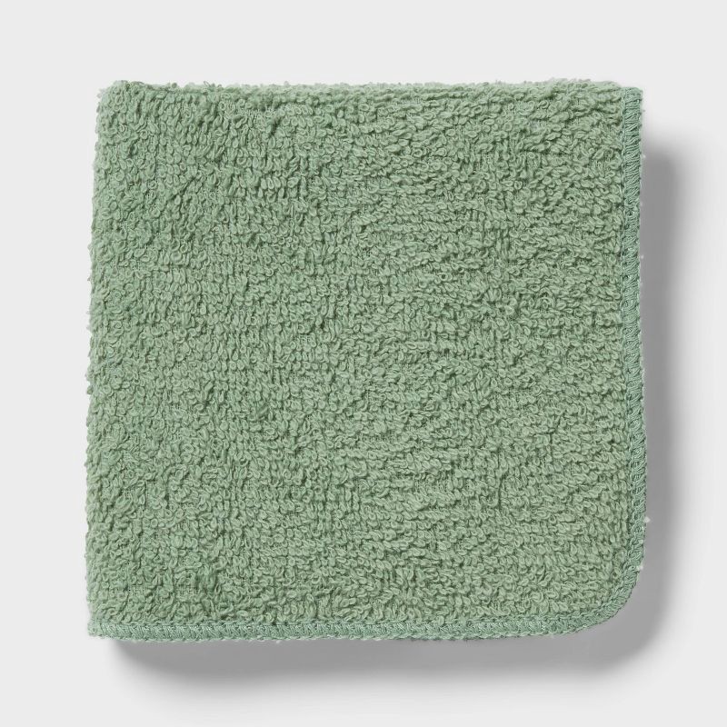 slide 3 of 4, 6pk Washcloth Set Light Green - Room Essentials™, 6 ct