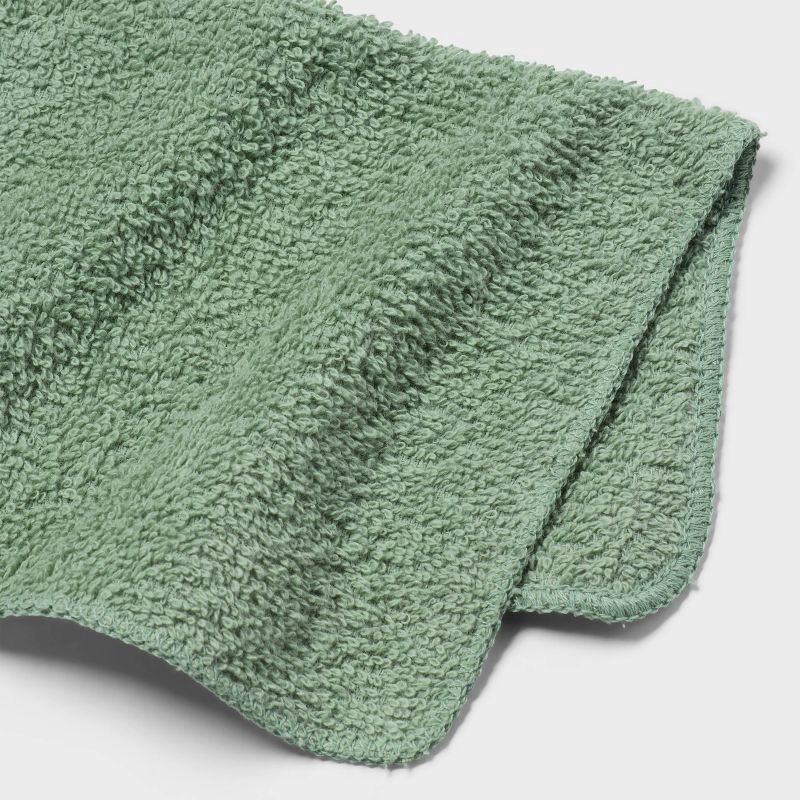 slide 4 of 4, 6pk Washcloth Set Light Green - Room Essentials™, 6 ct