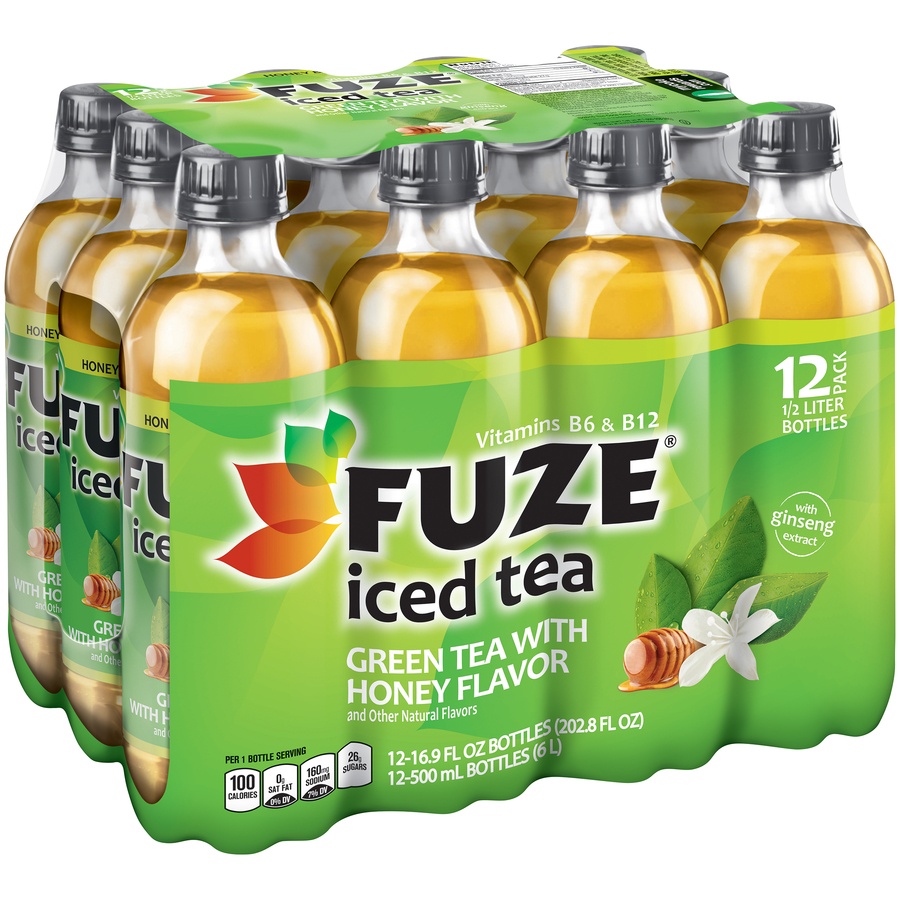 slide 2 of 2, Fuze Green Tea with Honey Flavor Iced Tea - 12 ct; 16.9 fl oz, 12 ct; 16.9 fl oz