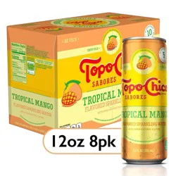 Topo Chico Sabores Tropical Mango Flavored Sparkling Water - 8pk/12 fl oz Cans