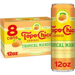 Topo Chico Sabores Tropical Mango Flavored Sparkling Water - 8pk/12 fl oz Cans