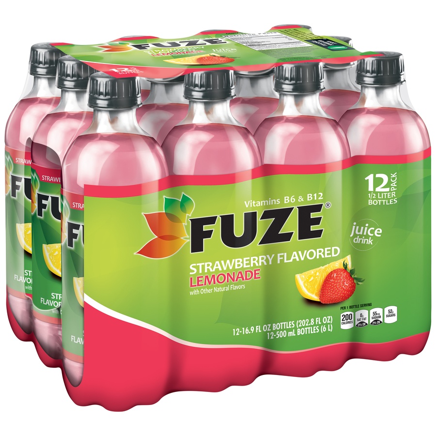 slide 2 of 2, Fuze Strawberry Lemonade, 12/.5 liter