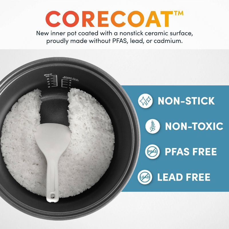 slide 12 of 15, Aroma 20 Cup Digital Rice Cooker Black: Stainless Steel, Small Tray, Steamer for Food, Rice Maker, Removable Lid, 1 ct