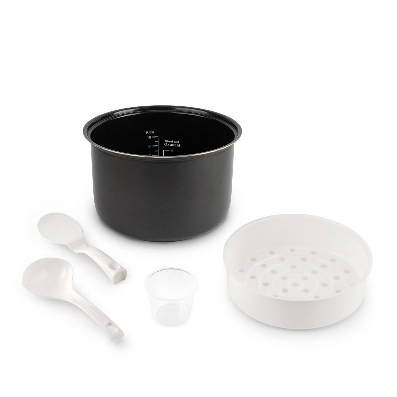 slide 5 of 15, Aroma 20 Cup Digital Rice Cooker Black: Stainless Steel, Small Tray, Steamer for Food, Rice Maker, Removable Lid, 1 ct