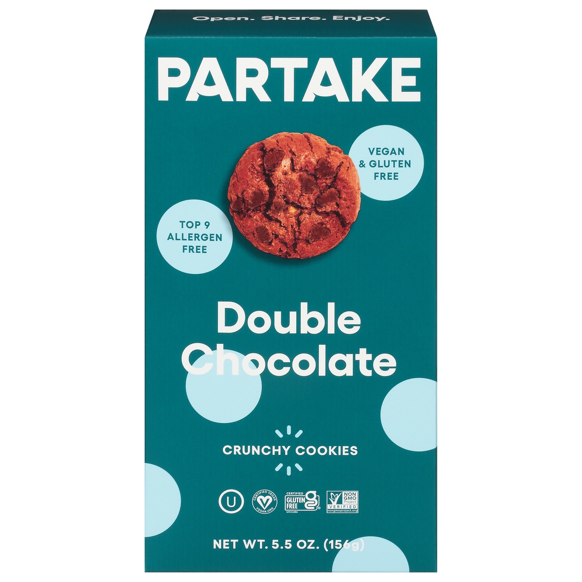 slide 1 of 1, Partake Crunchy Double Chocolate Cookies, 5.5 oz