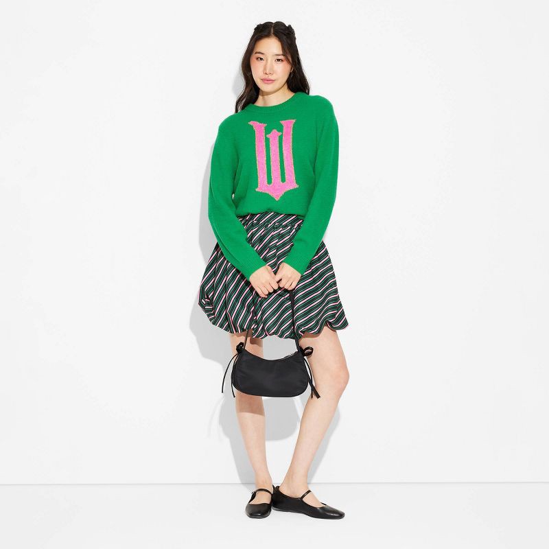 slide 3 of 8, Adult Wicked W Graphic Sweater - Green XL, 1 ct