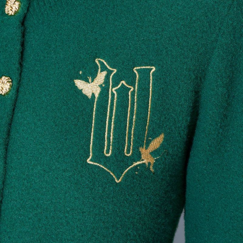 slide 4 of 4, Adult Wicked Graphic Cardigan - Green XS, 1 ct