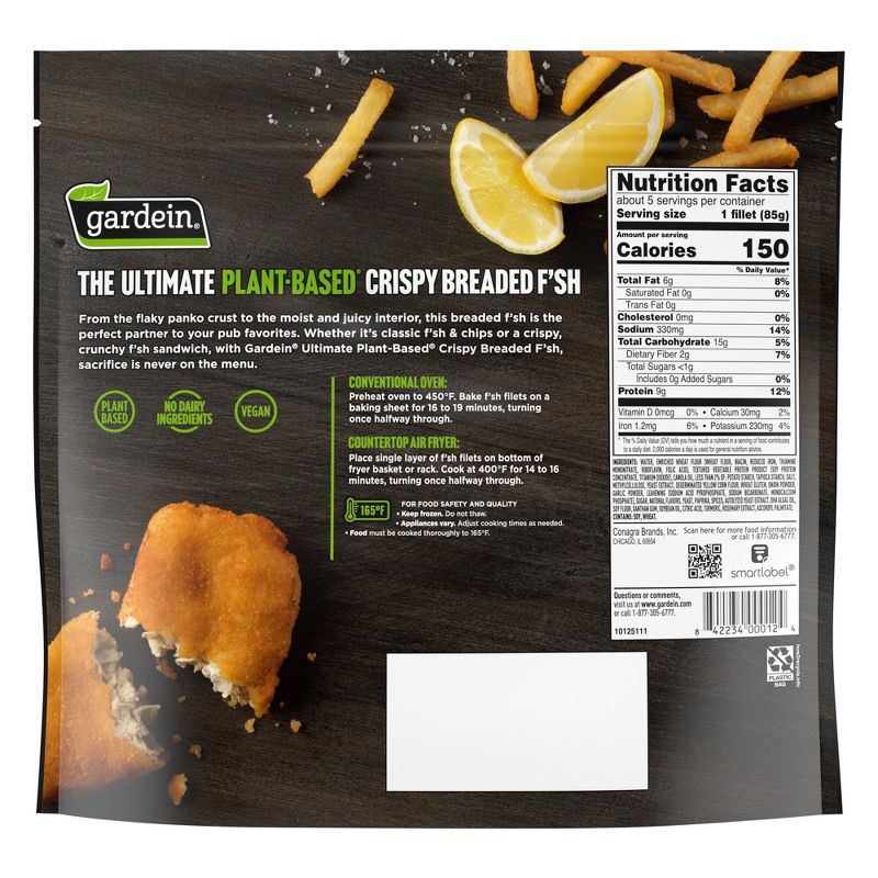 slide 5 of 6, Gardein Frozen Ultimate Fish Meat Alternative - 6ct/15oz, 6 ct; 15 oz