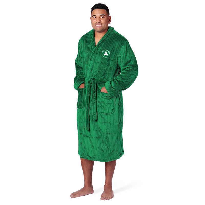 slide 1 of 3, NBA Boston Celtics Ribbed Robe, 1 ct