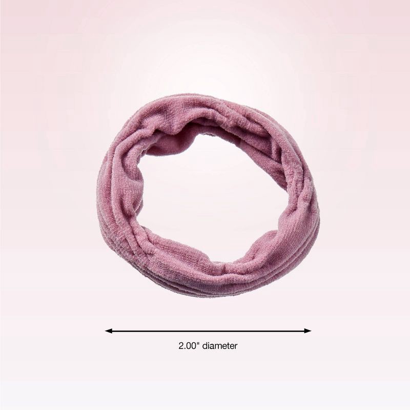 slide 4 of 8, scunci scünci No Damage Super Comfy Ruched Fabric Hosiery Elastic Hair Tie Ponytailers - Assorted Colors - All Hair - 6pcs, 6 ct