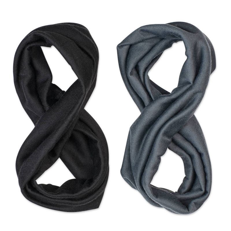 slide 2 of 7, scunci scünci No Damage Total Comfort Extra Wide Headbands - Gray/Black - All Hair - 2pcs, 2 ct