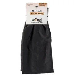 scunci scünci No Damage Total Comfort Extra Wide Headbands - Gray/Black - All Hair - 2pcs