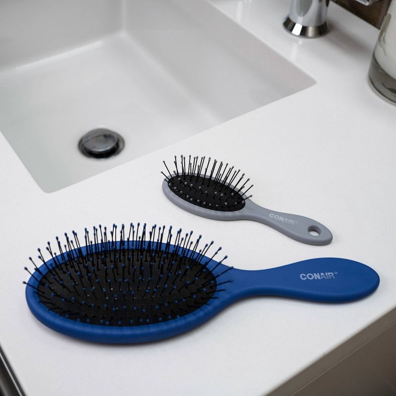 slide 2 of 6, Conair Detangle Delight Cushion and Mini Cushion Hair Brush Value Pack - All Hair - 2pcs, 2 ct
