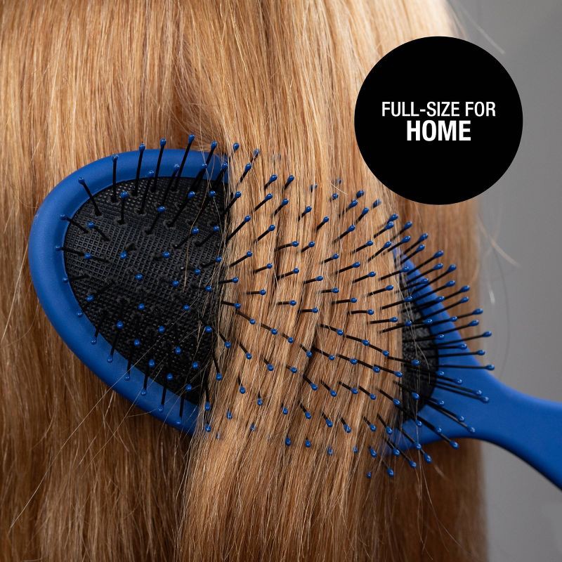 slide 3 of 6, Conair Detangle Delight Cushion and Mini Cushion Hair Brush Value Pack - All Hair - 2pcs, 2 ct