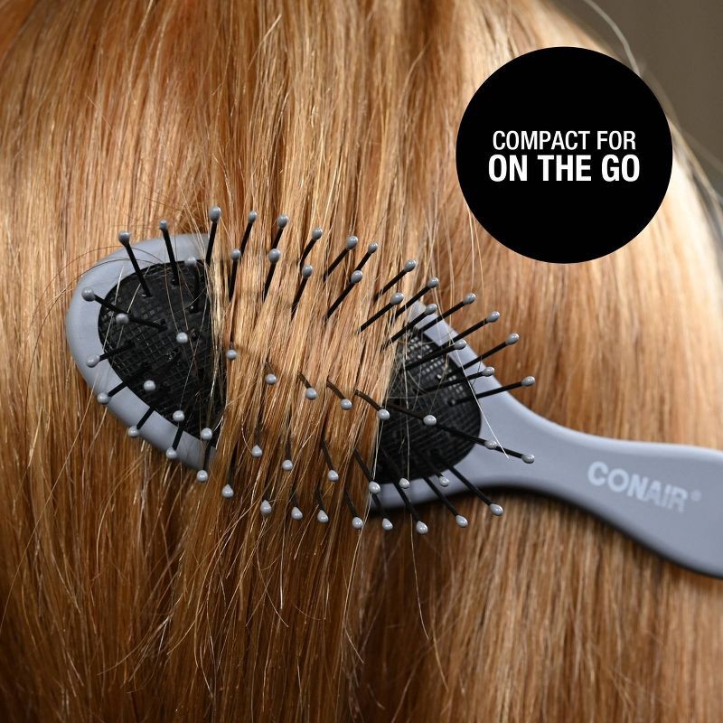 slide 6 of 6, Conair Detangle Delight Cushion and Mini Cushion Hair Brush Value Pack - All Hair - 2pcs, 2 ct