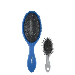 Conair Detangle Delight Cushion and Mini Cushion Hair Brush Value Pack - All Hair - 2pcs