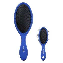 Conair Detangle Delight Cushion and Mini Cushion Hair Brush Value Pack - All Hair - 2pcs