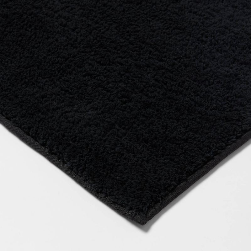 slide 3 of 5, 3pc Everyday Non Slip Bath Lid and Contour Set with Rug Black - Room Essentials™, 3 ct
