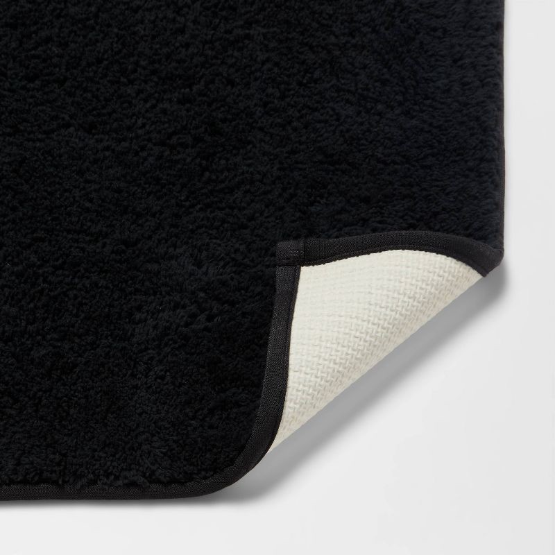 slide 4 of 5, 3pc Everyday Non Slip Bath Lid and Contour Set with Rug Black - Room Essentials™, 3 ct