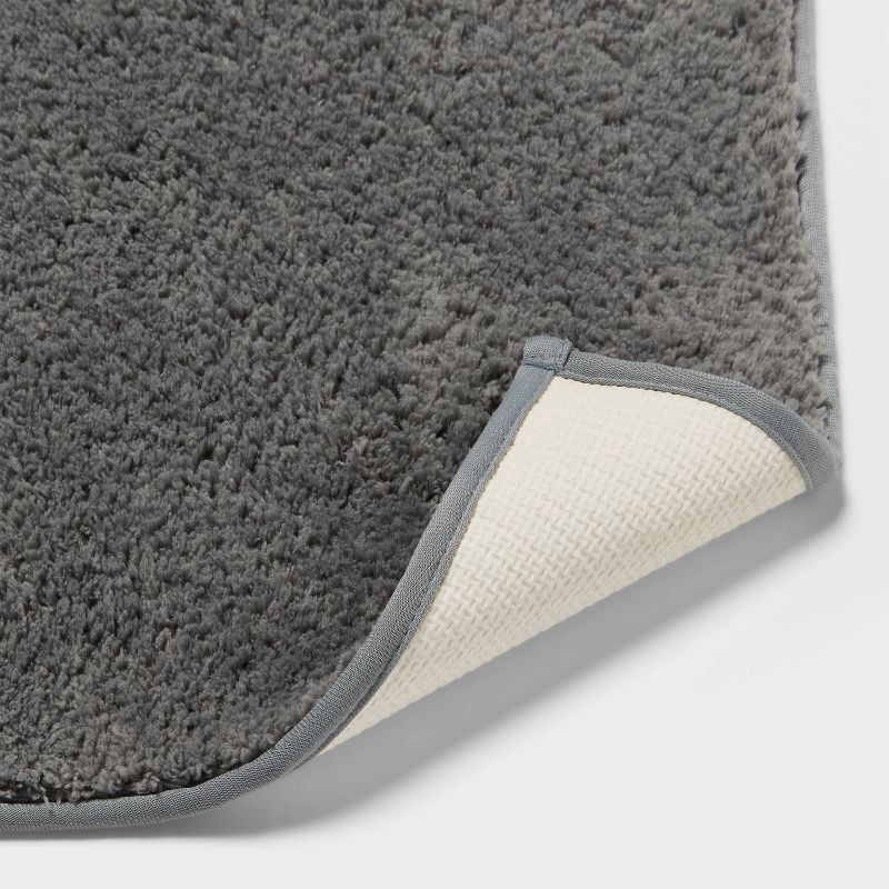 slide 4 of 5, 3pc Everyday Non Slip Bath Lid and Contour Set with Rug Gray - Room Essentials™, 3 ct