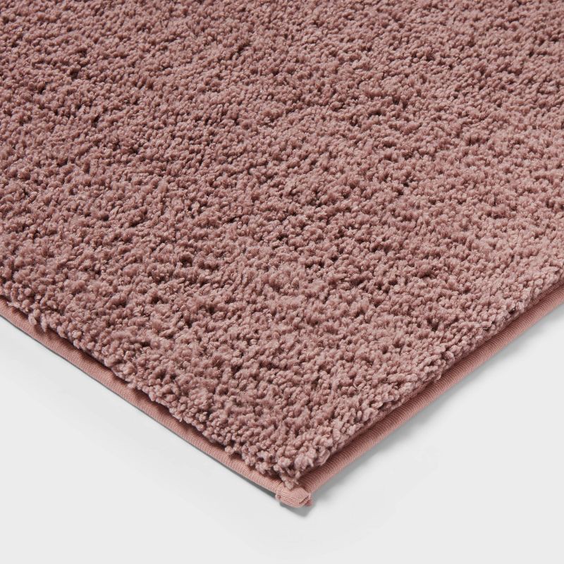 slide 3 of 4, 20"x34" Performance Plus Plush Non Skid Bath Rug Mauve - Threshold™, 1 ct