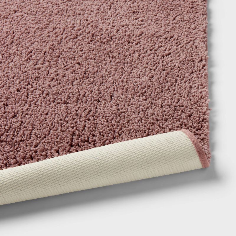 slide 4 of 4, 20"x34" Performance Plus Plush Non Skid Bath Rug Mauve - Threshold™, 1 ct