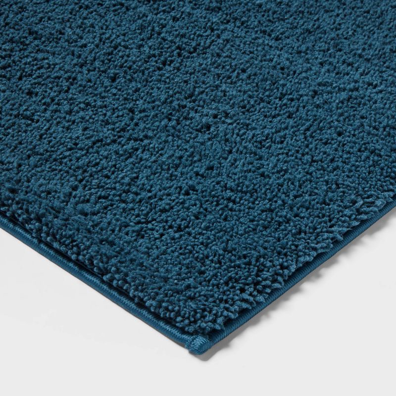 slide 3 of 4, 20"x34" Performance Plus Plush Non Skid Bath Rug Turquoise - Threshold™, 1 ct