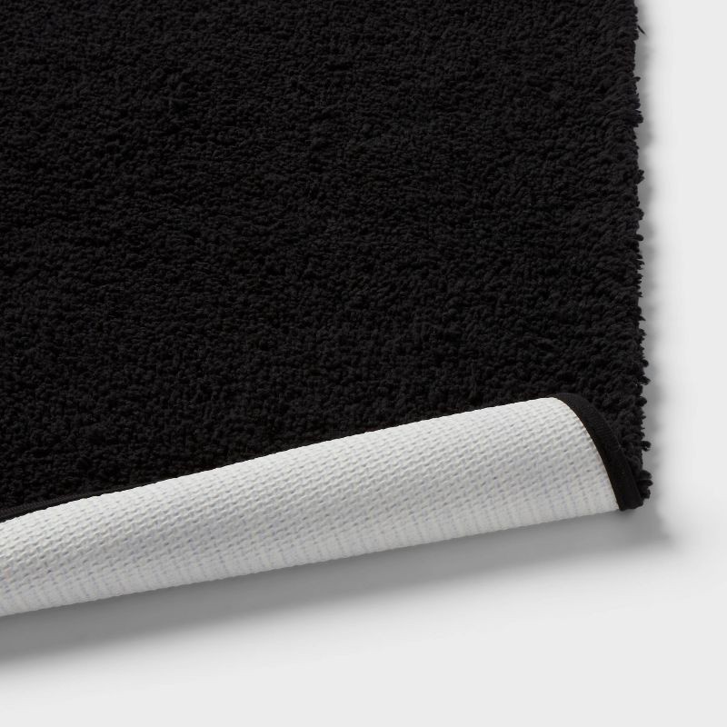 slide 4 of 4, 20"x34" Performance Plus Plush Non Skid Bath Rug Black - Threshold™, 1 ct
