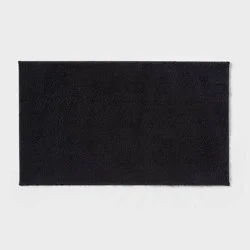 20"x34" Performance Plus Plush Non Skid Bath Rug Black - Threshold™