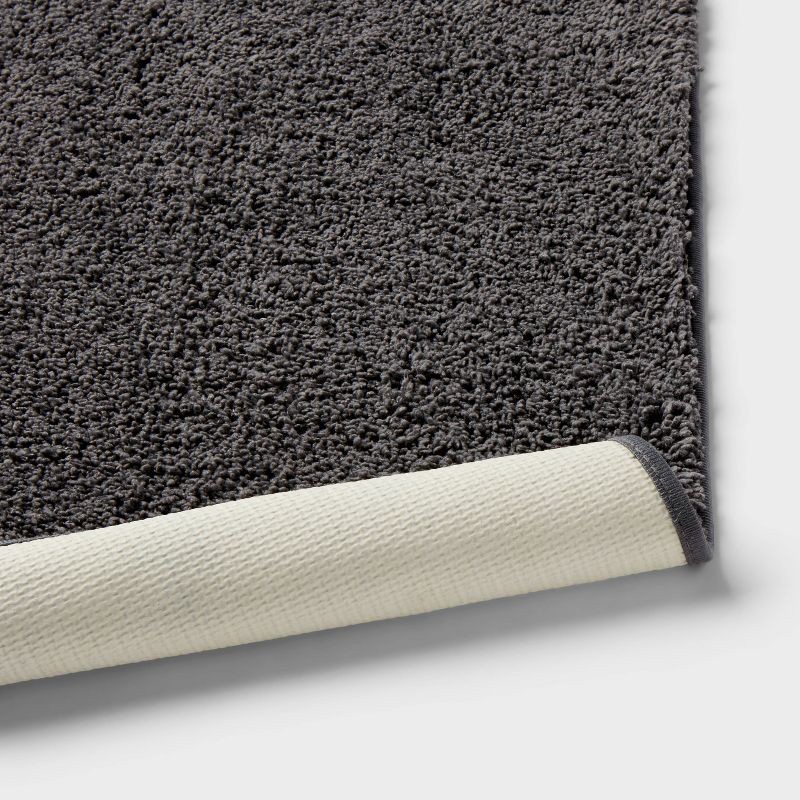 slide 4 of 4, 20"x34" Performance Plus Plush Non Skid Bath Rug Dark Gray - Threshold™, 1 ct