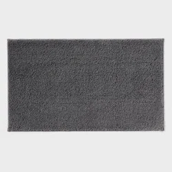 20"x34" Performance Plus Plush Non Skid Bath Rug Dark Gray - Threshold™