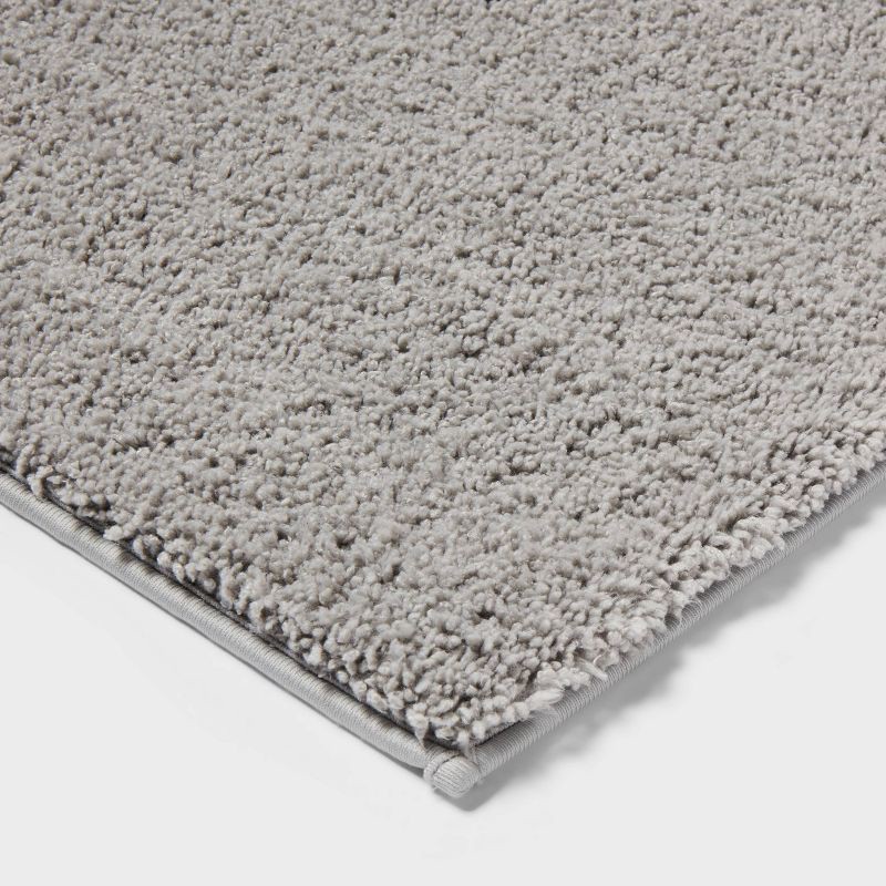 slide 3 of 4, 20"x34" Performance Plus Plush Non Skid Bath Rug Light Gray - Threshold™, 1 ct