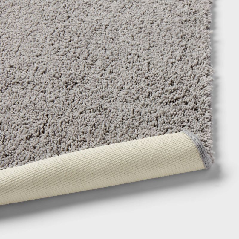 slide 4 of 4, 20"x34" Performance Plus Plush Non Skid Bath Rug Light Gray - Threshold™, 1 ct