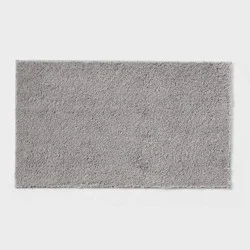20"x34" Performance Plus Plush Non Skid Bath Rug Light Gray - Threshold™