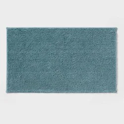 20"x34" Performance Plus Plush Non Skid Bath Rug Aqua - Threshold™