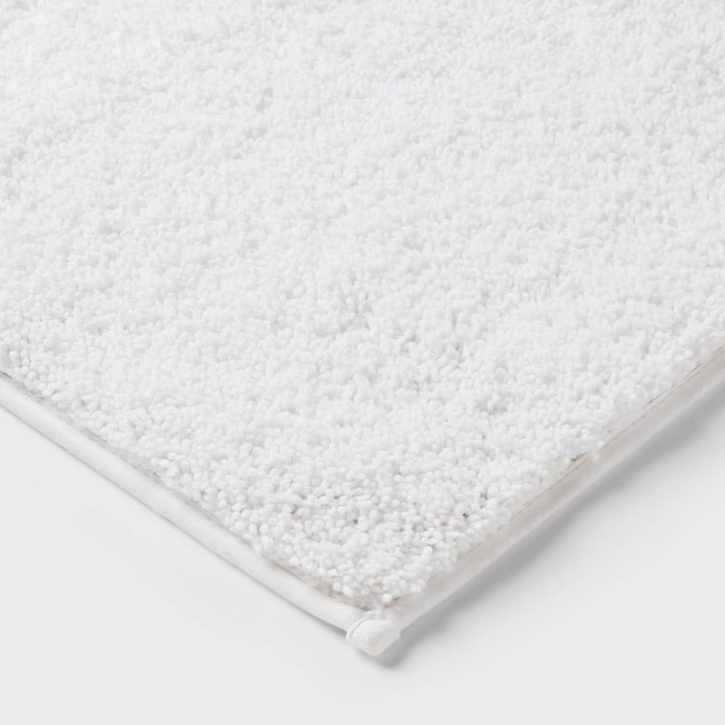 slide 3 of 3, 20"x34" Performance Plus Plush Non Skid Bath Rug White - Threshold™, 1 ct