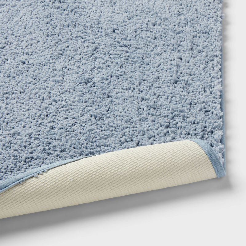slide 4 of 4, 20"x34" Performance Plus Plush Non Skid Bath Rug Light Blue - Threshold™, 1 ct