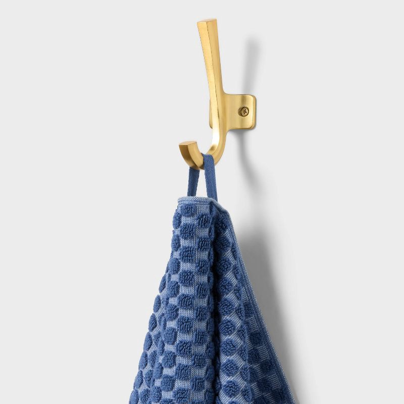 slide 9 of 9, 6pc Performance Plus Textured Dot Bath Towel Set Blue - Threshold™, 6 ct