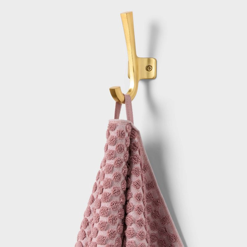slide 9 of 9, 6pc Performance Plus Textured Dot Bath Towel Set Mauve - Threshold™, 6 ct